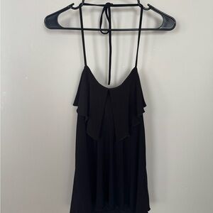 Elegant Black Halter Top